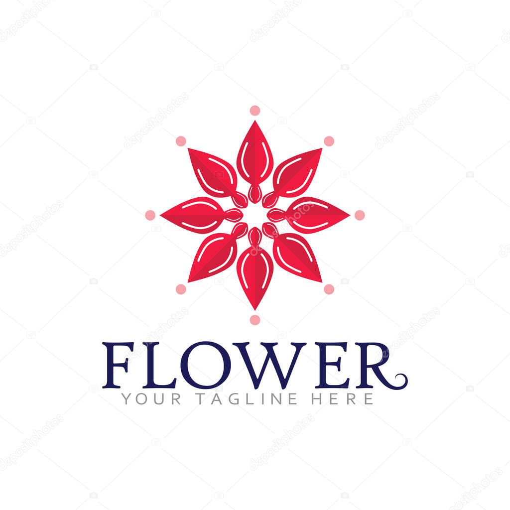 Modern Nature Logo Featuring Beautiful Floral Petal Design