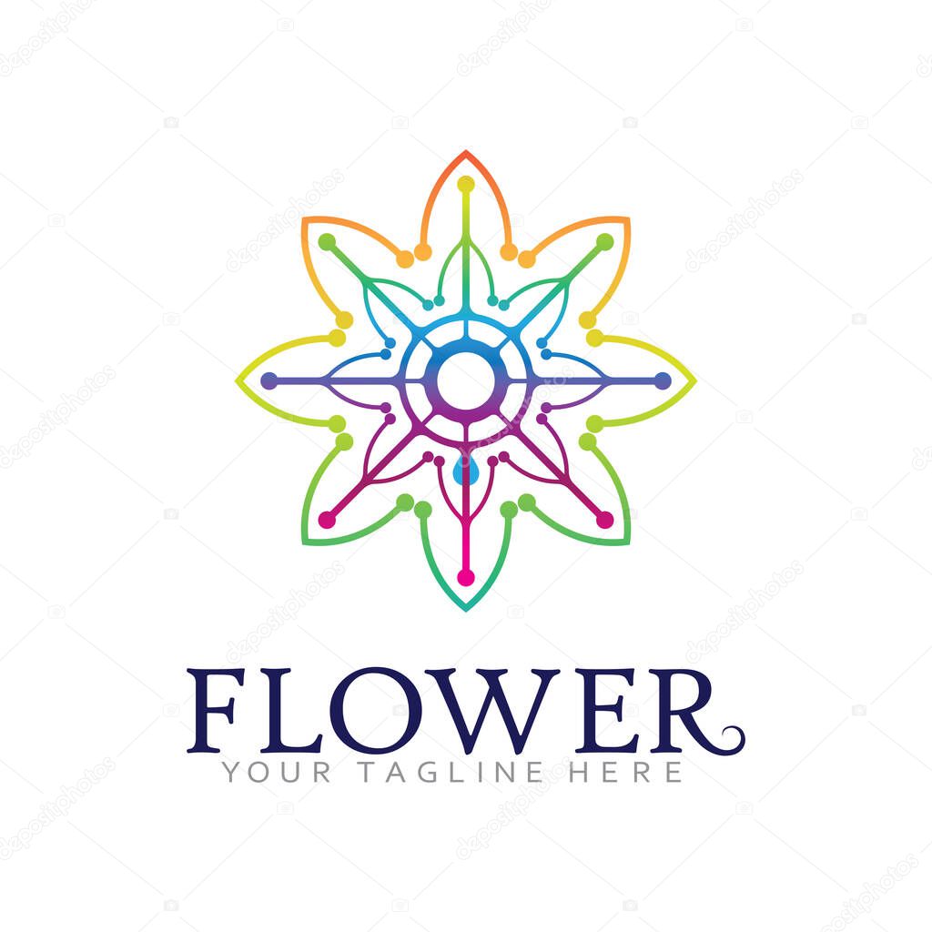 Artistic Floral Emblem for Natural Products Branding Vector