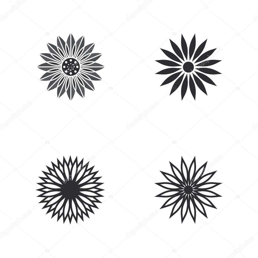 Botanical Emblem Logo Vector with Leaf and Flower Motif