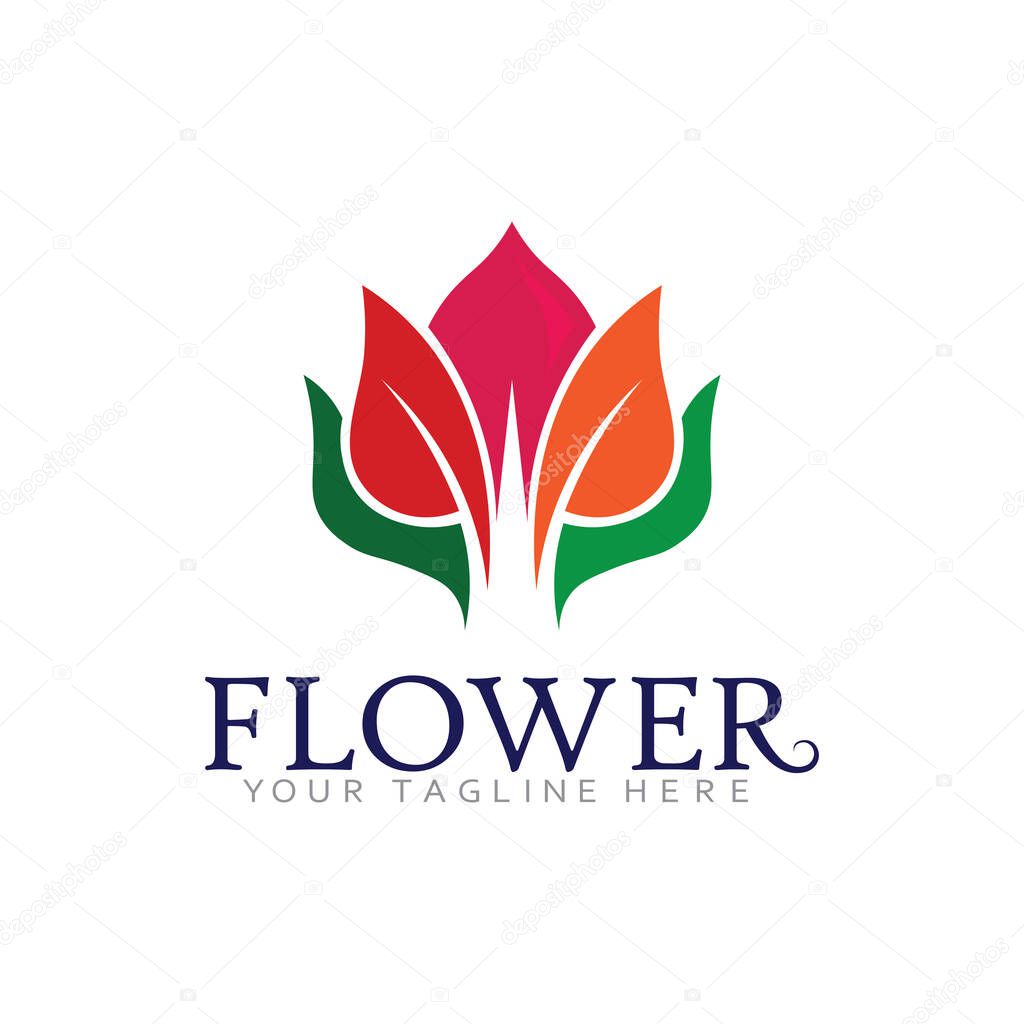 Elegant Floral Logo Design with Nature Beauty Vector Style