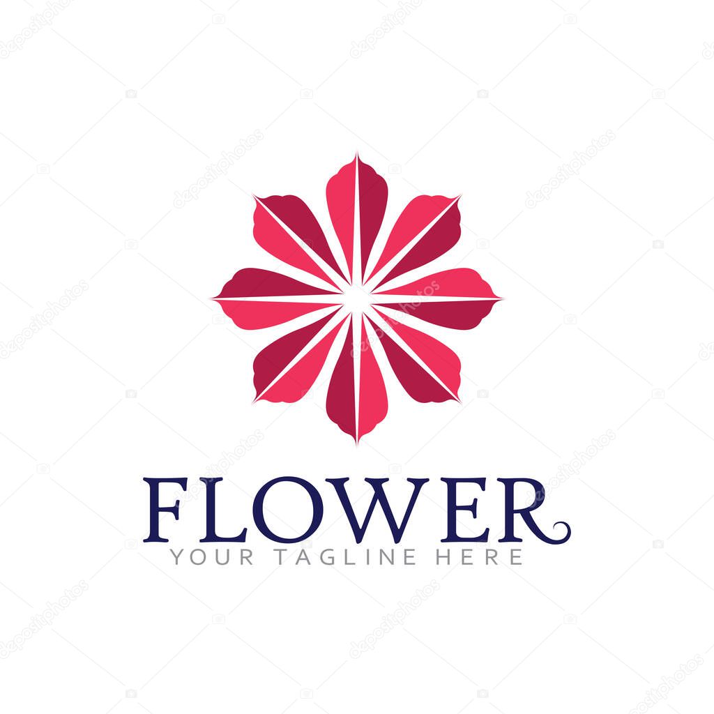 Abstract Petal Logo Vector with Botanical Elegance and Grace