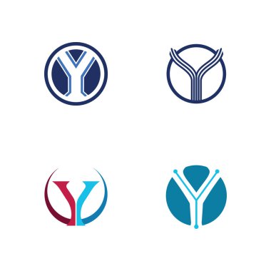 Moda Modern Şirketler için Sanatsal Y Simgesi Logo Vektörü