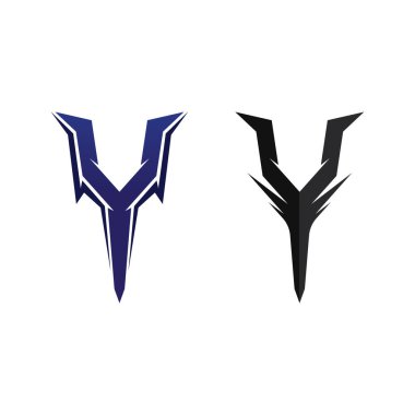 Dijital Girişimler için Teknoloji Biçimi Y Monogram Logo Şablonu