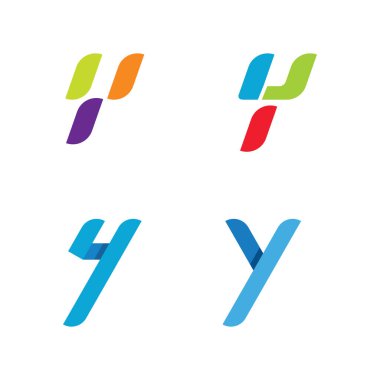 Zarif Çizgileri ve Markalaşma İçin Soyut Bileşimi olan yenilikçi Y Monogram Logosu