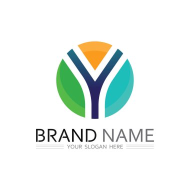 Gösterişli ve Şık Grafik Ayrıntılarıyla Vektör Biçimli Zarif Y Monogram Logosu