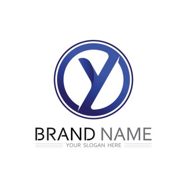 Görsel Etki için Yaratıcı Şekil ve Tipografi içeren Y Vektör Logosu Tasarımı