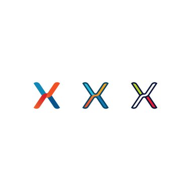 Teknoloji Şirketi için X Harfi Logo Şablonu