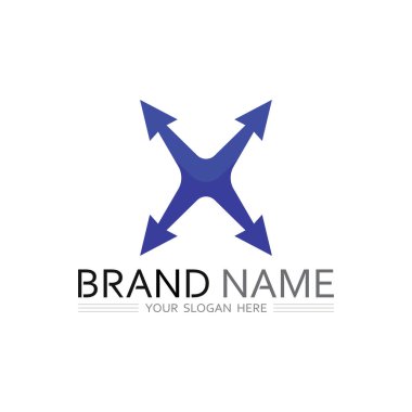 Profesyonel Marka ve Vektör Koleksiyonu için Güçlü ve Modern X Sembol Logosu
