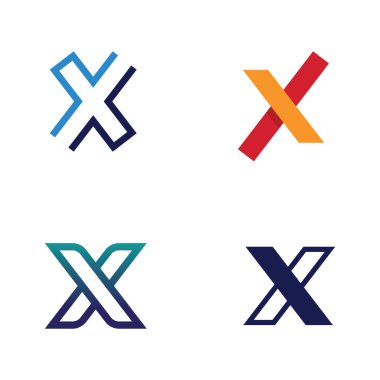 Profesyonel Marka ve Vektör Koleksiyonu için X Sembol Logosu
