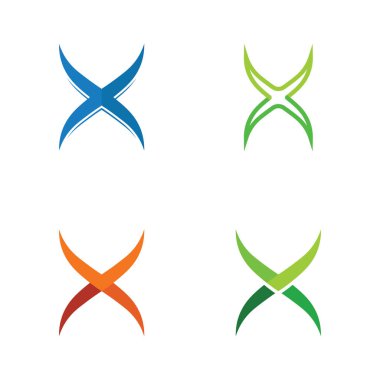 Zarif ve Asgari Markalaşma için Monoline X Harf Vektör Logosu