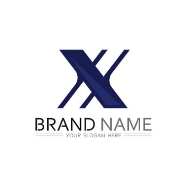 İnovasyon İşletmeleri ve Görsel Marka Oluşturma İçin Fütürist Harf X Logosu