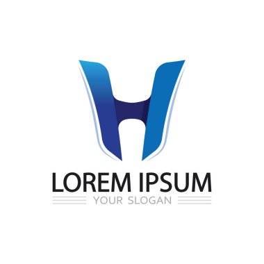 Yaratıcı Kimlik Tasarımı İçin Soyut Katlanmış Kurdele H Harfi Logosu