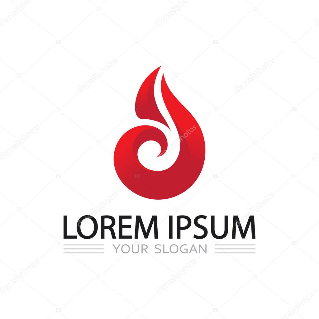 Strong and fierce fire logo concept for energy and heat related businesses