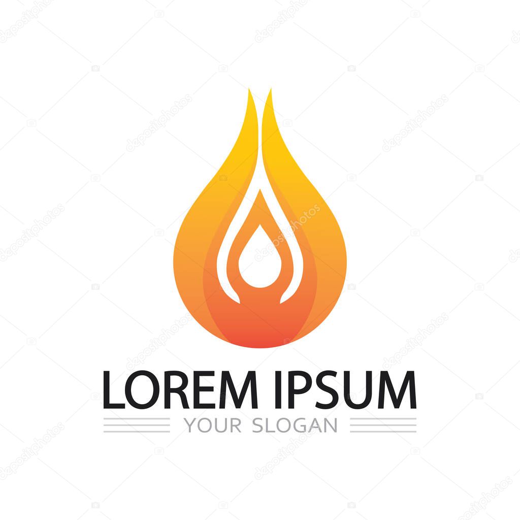 Powerful fire logo illustration with sharp dynamic edges for fierce branding