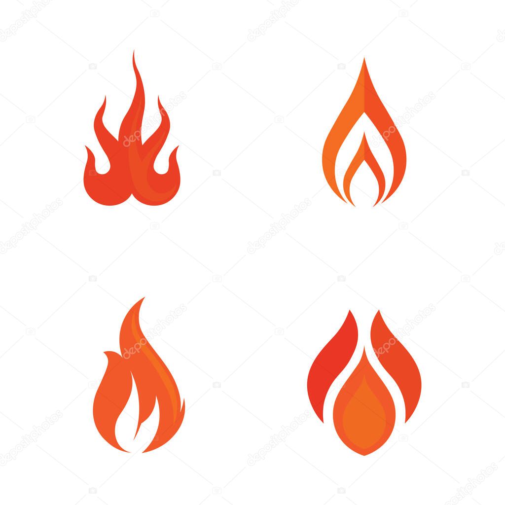 Creative burning fire symbol logo with red gradient for modern branding