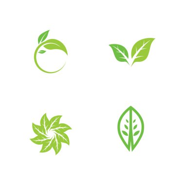 Yeşil Toprak Ekoloji Logosu Yaprak Ağacı ve Çevre dostu Yaşam Tasarımı