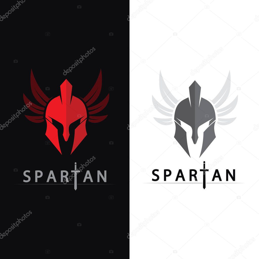 Gladiator with Sword Logo Vector Icon Design for Historic Roman Warrior Symbol