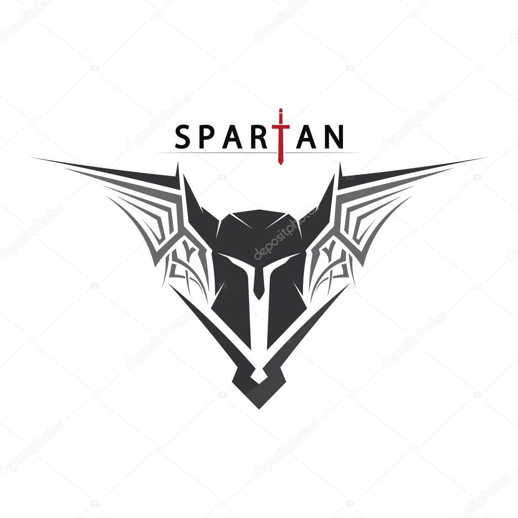 Knight Vector Logo Featuring Sword and Helmet for Medieval Battle Style