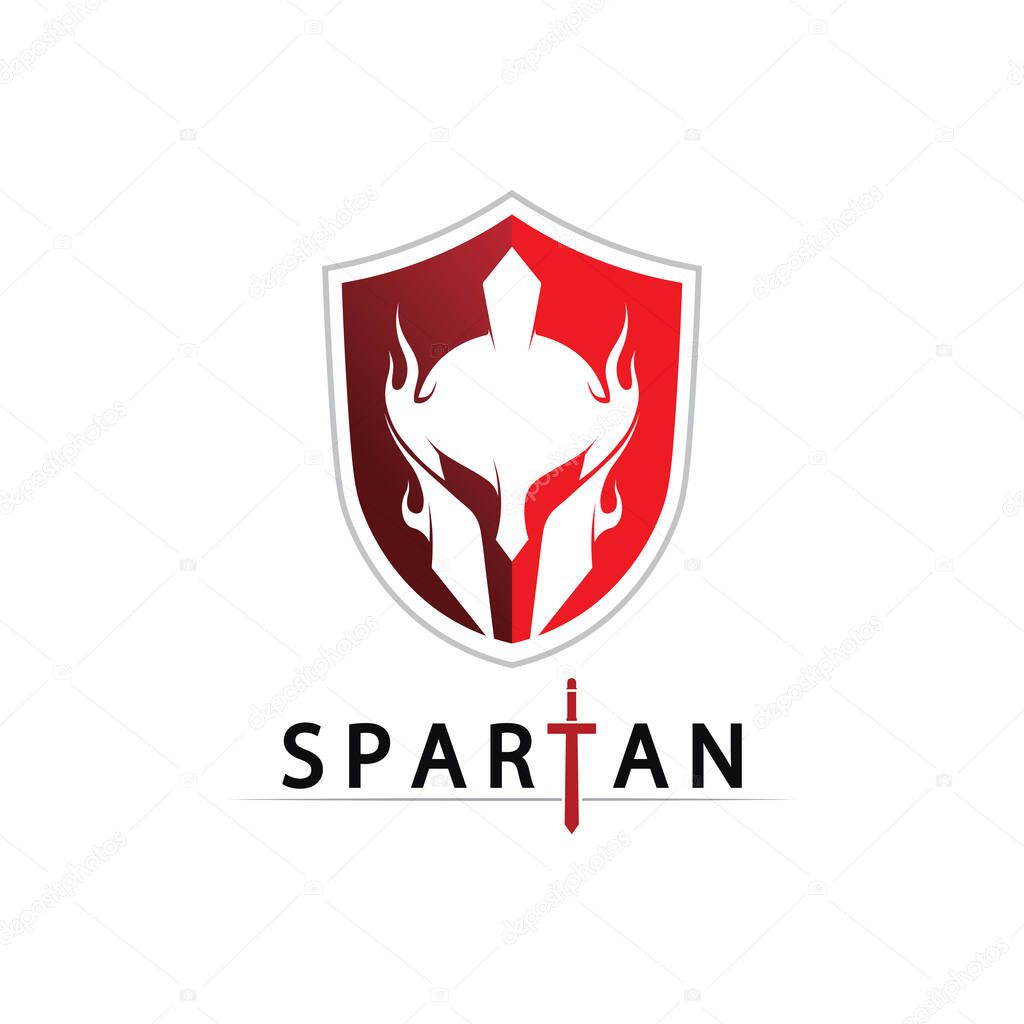 Knight in Armor Vector Logo Design for Medieval Heroic Warrior Battle Concept