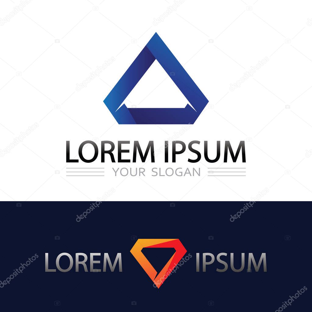 Bold Prismatic Triangle Alphabet Logo Featuring Minimal Line Art Vector Design Concept