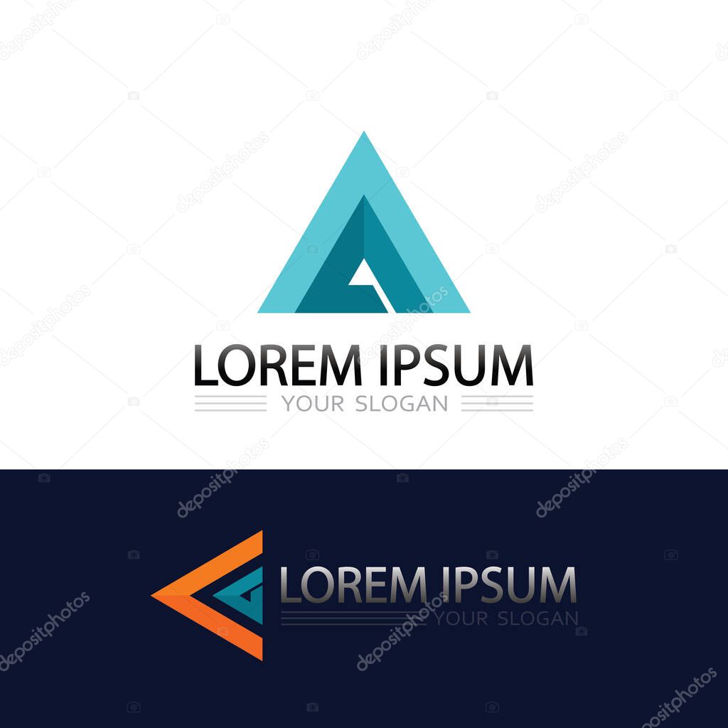 Gradient Prism Triangle Letter Logo for Tech Startups and Futuristic Brand Identity