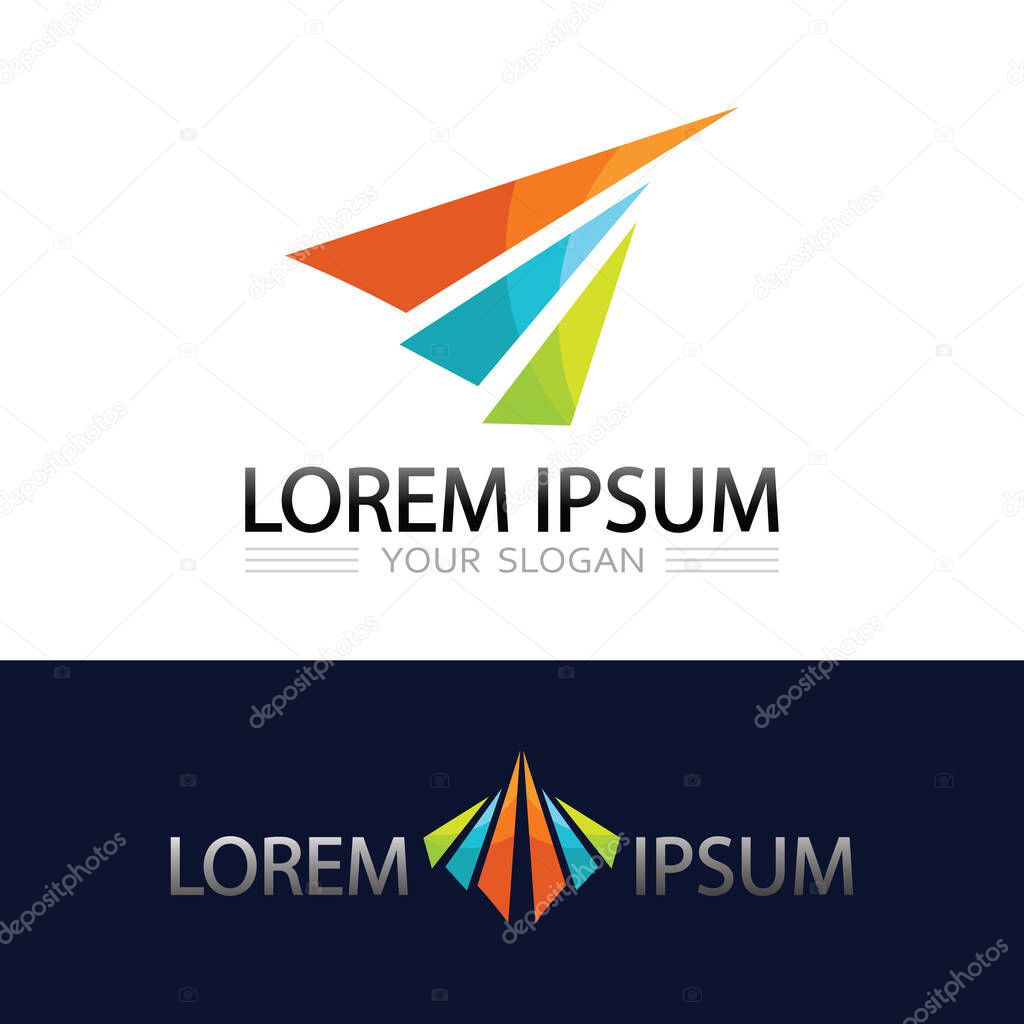 Creative Modern Business Logo Design with Abstract Symbol for Corporate Branding