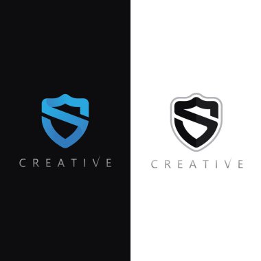 Vektör Grafik Biçiminde Dijital Markalaşma İçin Minimalist S Harfi Logo Sembolü