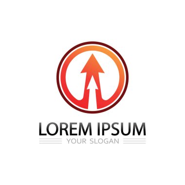 Finans ve Strateji Markası Temiz Çizgilerle Zarif Ok Sembol Logosu