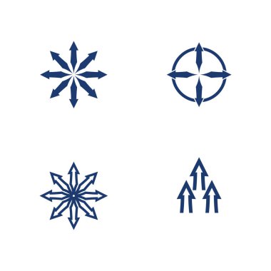 Dijital Navigasyon, Yol Haritası ve Planlama Stratejisi için Ok Vektörü Logosu