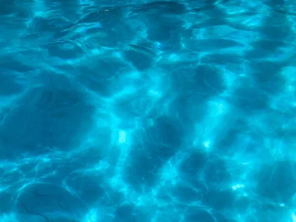 Όμορφη Μπλε Πισίνα Επιφάνεια Φόντου Εικόνα Καθαρό Νερό Γαλήνιο Ονειρικό Εικόνα Αρχείου