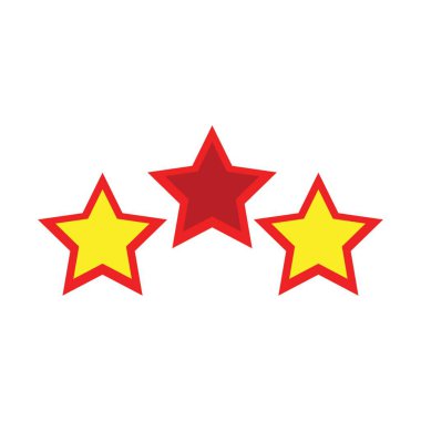 Yıldızlar sarı ve kırmızı set