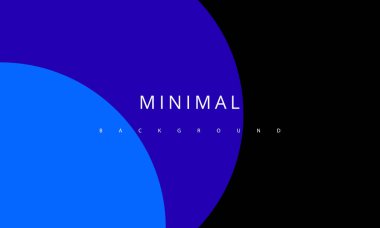 Minimalist mavi daire şekli arkaplan tasarımı