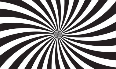 siyah ve beyaz spiral çizgi desenli radyal arkaplan