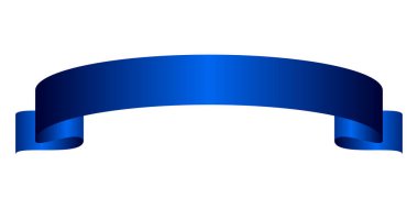 Lüks 3B kurdele pankart tasarımı mavi gradyan rengi