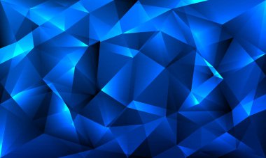 Parlak mavi elmas desenli mavi çokgen arkaplan