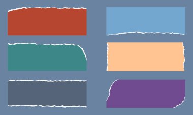 Pastel renkli vektör kağıdı etiket tasarımları koleksiyonunu kesti