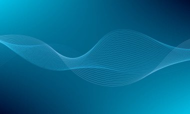 dinamik mavi dalgalı çizgi arkaplan tasarımı