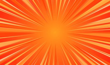 turuncu renkli güneş patlaması desenli çizgi roman arka plan tasarımı
