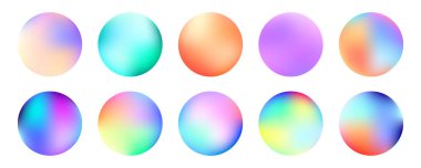 parlak renkli 3d küre şekil tasarım koleksiyonu