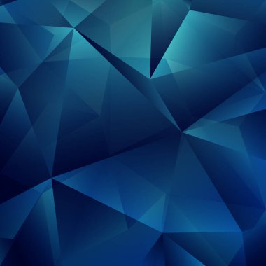 mavi kristal çokgen üçgen desen arkaplan