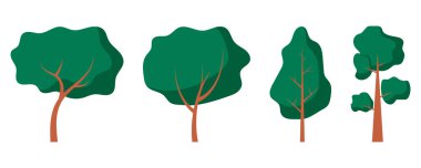 Düz veya çizgi film tasarım vektör çizimleri koleksiyonu