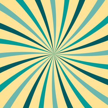 Klasik sarı ve mavi spiral güneş patlaması arkaplanı