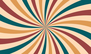 Klasik renkli spiral güneş patlaması arkaplanı