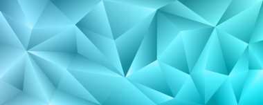 Keskin çokgen şekilli ve modern soyut tarzlı geometrik turkuaz arkaplan.