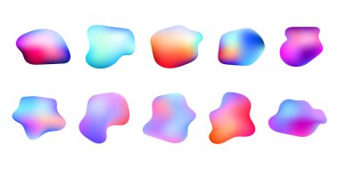 Moda soyut arka planlar, web tasarımı, posterler ve dijital sanat için canlı sıvı gradyan şekilleri.