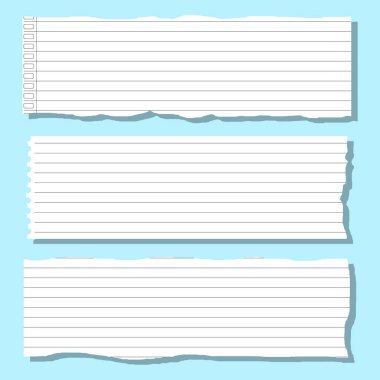 Dekorasyon ve tasarım için yırtılmış kağıt ögeleri kümesi