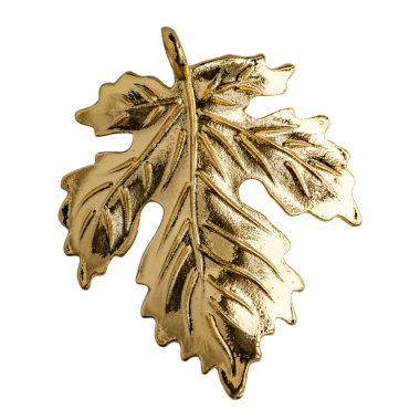 Şeffaf bir altın yaprak Noel süsü