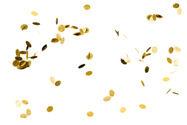 Altın konfeti desenli arkaplan tasarımı ögesi