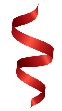 Şenlikli kurdele ögesi şeffaf png