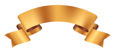 Altın Kurdele PNG, şeffaf etiket pankartı